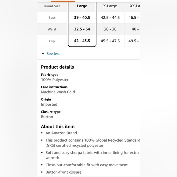 Aware Sherpa Teddy Shacket Recycled Polyester Ivory Cream NWT - Picture 5 of 5